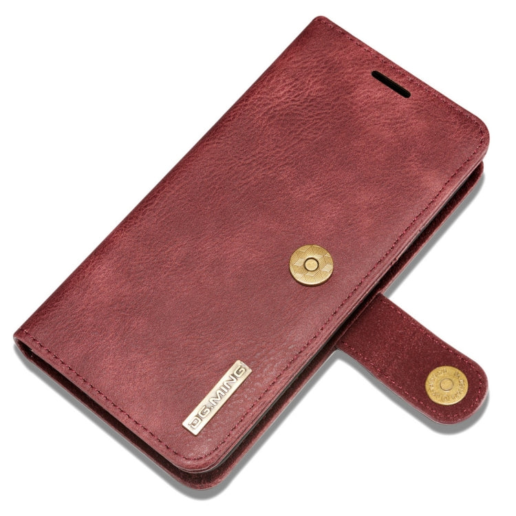 DG.MING Schutzhülle für iPhone 8 Plus und iPhone 7 Plus, Crazy Horse-Textur, horizontales Flip, abnehmbare magnetische Schutzhülle mit Halterung, Kartenfächern und Geldbörse, iPhone 8P und 7P