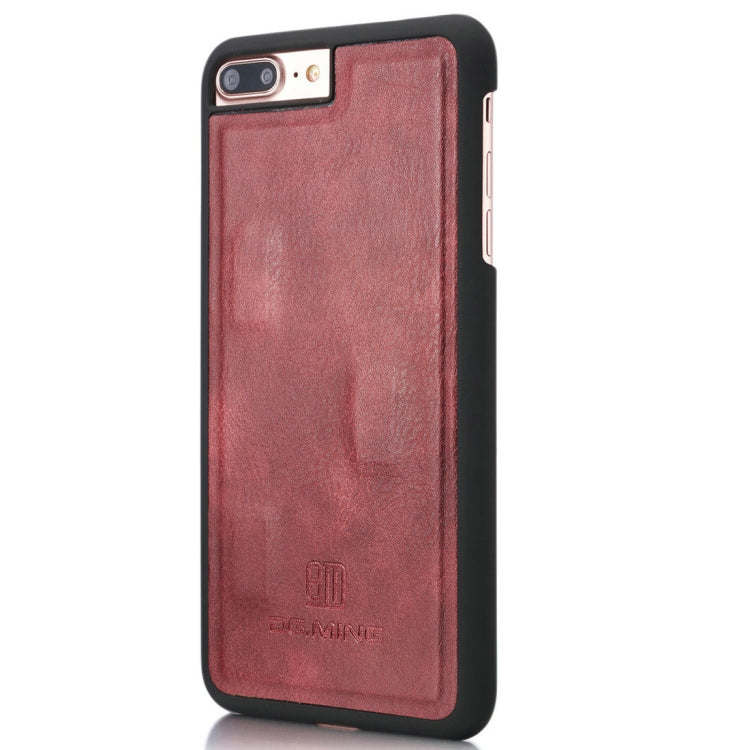 DG.MING Schutzhülle für iPhone 8 Plus und iPhone 7 Plus, Crazy Horse-Textur, horizontales Flip, abnehmbare magnetische Schutzhülle mit Halterung, Kartenfächern und Geldbörse, iPhone 8P und 7P