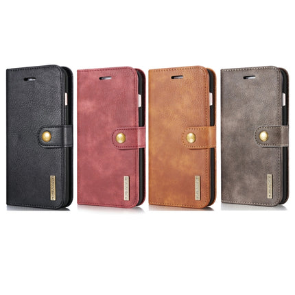 DG.MING para iPhone 8 Plus y iPhone 7 Plus Crazy Horse Texture - Funda protectora magnética desmontable con tapa horizontal, ranuras para tarjetas y billetera, para iPhone 8P y 7P
