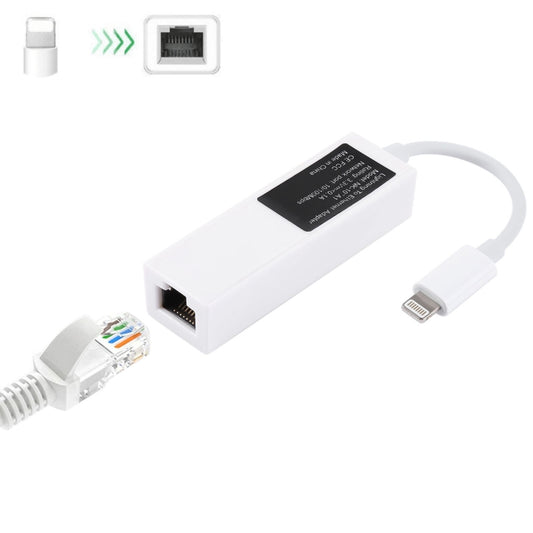 NK107A1 8 Pin to RJ45 Ethernet LAN Network Adapter Cable for iPhone / iPad Series, Total Length: 16cm