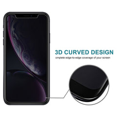 For iPhone 11 / XR 9H 3D Privacy Anti-glare Non-full Screen Tempered Glass Screen Protector, For XR