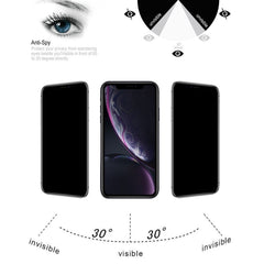 For iPhone 11 / XR 9H 3D Privacy Anti-glare Non-full Screen Tempered Glass Screen Protector, For XR