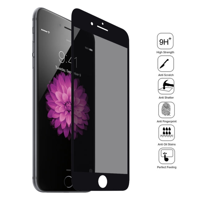 9H 6D Anti-peep Tempered Glass Film for iPhone 7 Plus, For iPhone 7 Plus(Black), For iPhone 7 Plus(White)