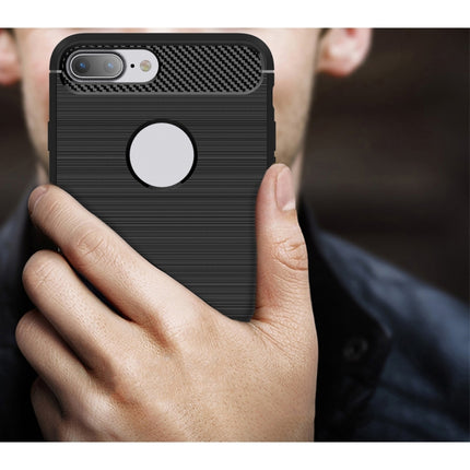 Für iPhone 8 Plus Gebürstete Texturfaser TPU Robuste Panzerschutzhülle, Für iPhone 8 Plus