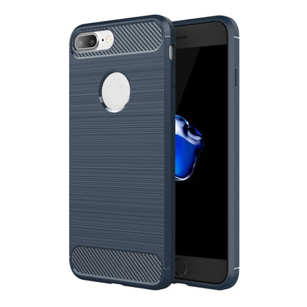Für iPhone 8 Plus Gebürstete Texturfaser TPU Robuste Panzerschutzhülle, Für iPhone 8 Plus