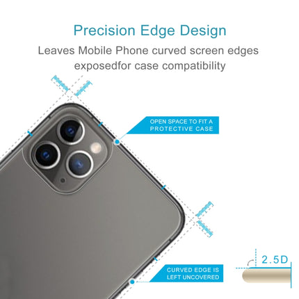 For iPhone 11 Pro 9H 2.5D Half - Screen Transparent Mobile Phone Tempered Glass Film Back Film, For iPhone 11 Pro (1 PC)