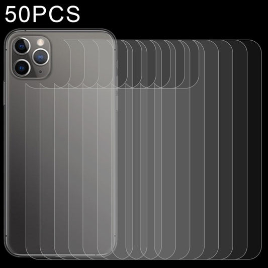 50 PCS für iPhone 11 Pro Max 9H 2.5D Halbbildschirm Transparente Handy-Hartglasfolie Rückfolie, für iPhone 11 Pro Max (50 PCS)