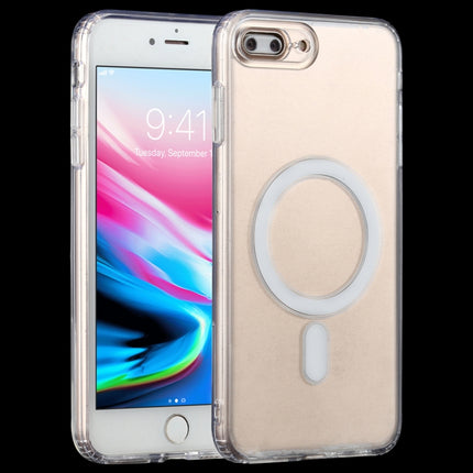 Para iPhone 7 Plus / 8 Plus Estuche Magsafe con anillo magnético simple Estuche todo incluido de acrílico transparente PC + TPU a prueba de golpes, para iPhone 7 Plus