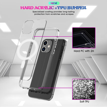 Para iPhone 7 Plus / 8 Plus Estuche Magsafe con anillo magnético simple Estuche todo incluido de acrílico transparente PC + TPU a prueba de golpes, para iPhone 7 Plus