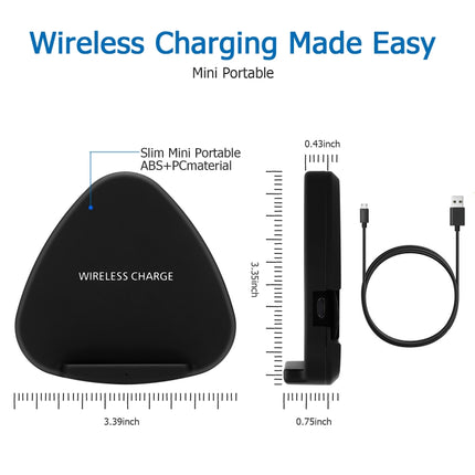 QK11 10W ABS + PC Fast Charging Qi Wireless Charger Pad, QK11 Blue, QK11 Black, QK11 Gold