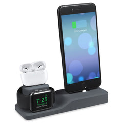 3 in 1 Silicone Charging Dock for AirPods Pro & Apple Watch & iPhone, with Bracket Funtcion