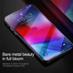 For iPhone 11 Pro Max / XS Max Baseus 0.3mm Anti Blue-ray Tempered Glass Film