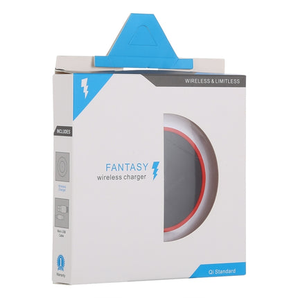 FANTASY 5V 1A Output Qi Standard Ultra-thin Wireless Charger with Charging Indicator, Support QI Standard Phones, FANTASY 5V 1A, FANTASY White