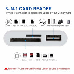 NK-1081 8 Pin to SD + TF + USB Port Camera Reader Adapter