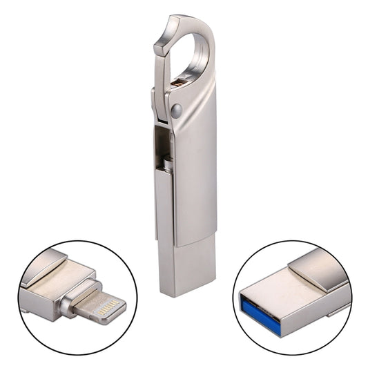 RQW-10F 2 in 1 USB 2.0 & 8 Pin 64GB Keychain Flash Drive, RQW-10F