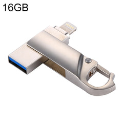 RQW-10F 2 in 1 USB 2.0 & 8 Pin 16GB Keychain Flash Drive, RQW-10F