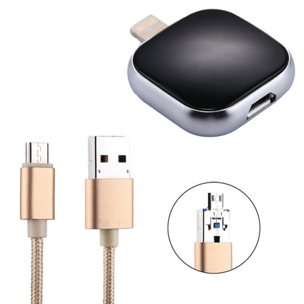 RQW-18S 8 Pin 32GB Multi-functional Flash Disk Drive with USB / Micro USB to Micro USB Cable, RQW-18S Black