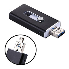 RQW-02  3 in 1 USB 2.0 & 8 Pin & Micro USB 16GB Flash Drive, RQW-02 Black, RQW-02 Gold, RQW-02 Blue, RQW-02 Red, RQW-02 Silver