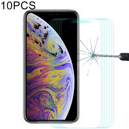 For iPhone 11 Pro Max / XS Max 10pcs ENKAY Hat-Prince 0.26mm 9H 2.5D Tempered Glass Film, For XS Max (10 PCS)