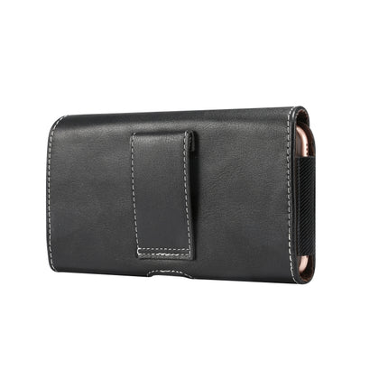 Men Lambskin Texture Multi-functional Universal Mobile Phone Waist Pack Leather Case for 5.5 Inch or Below Smartphones, For 5.5 Inch