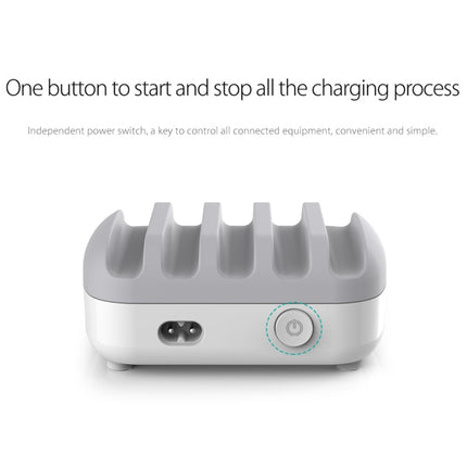 ORICO DUK-5P 40W 5 USB Ports Smart Charging Station with Phone & Tablet Stand