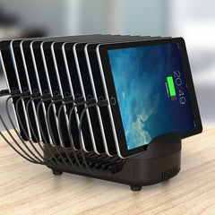 ORICO DUK-10P 120W 10 USB Ports Smart Charging Station with Phone & Tablet Stand, EU Plug, EU Plug(Black), EU Plug(White), US Plug(White), US Plug(Black), UK Plug(White), UK Plug(Black), AU Plug(White), AU Plug(Black)