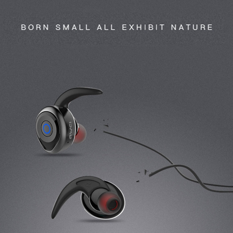 AWEI T1 Sports Headset IPX4 Waterproof Wireless Bluetooth V4.2 Stereo Earphone, Support TWS