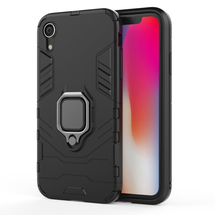 For iPhone XR PC + TPU Shockproof Protective Case with Magnetic Ring Holder, For XR