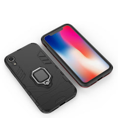 For iPhone XR PC + TPU Shockproof Protective Case with Magnetic Ring Holder, For XR