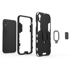 For iPhone XR PC + TPU Shockproof Protective Case with Magnetic Ring Holder, For XR