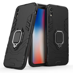 For iPhone XR PC + TPU Shockproof Protective Case with Magnetic Ring Holder, For XR