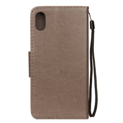 For iPhone XR Embossed Butterfly Pattern Horizontal Flip Leather Case with Card Slot & Holder & Wallet & Lanyard, For XR