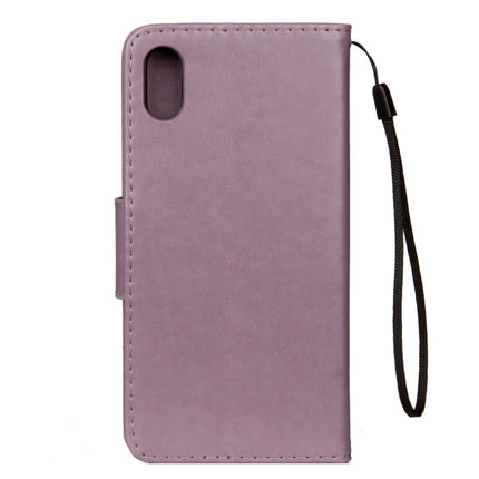For iPhone XR Embossed Butterfly Pattern Horizontal Flip Leather Case with Card Slot & Holder & Wallet & Lanyard, For XR