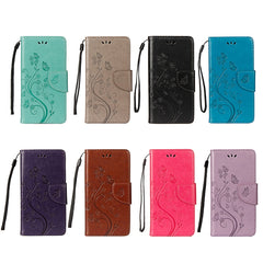 For iPhone XR Embossed Butterfly Pattern Horizontal Flip Leather Case with Card Slot & Holder & Wallet & Lanyard, For XR