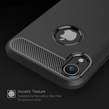 Funda protectora trasera de TPU a prueba de golpes con textura cepillada de fibra de carbono para iPhone XR, para iPhone XR, para XR