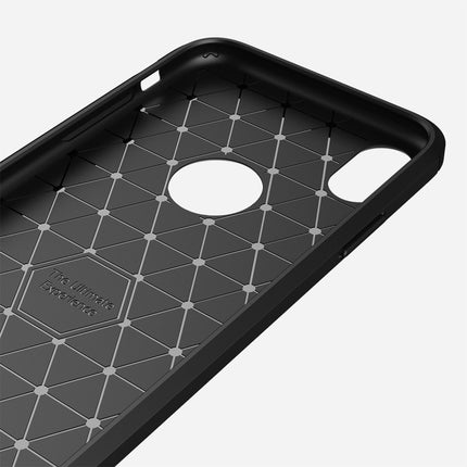 Funda protectora trasera de TPU a prueba de golpes con textura cepillada de fibra de carbono para iPhone XR, para iPhone XR, para XR
