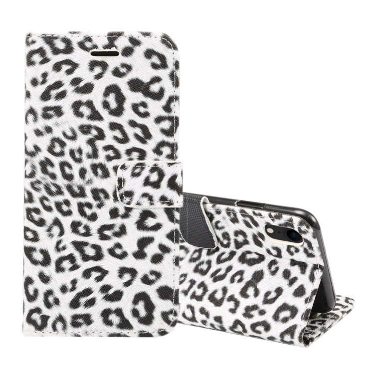 For iPhone XR Leopard Pattern Horizontal Flip Leather Case with Holder & Card Slots