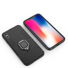 For iPhone XS Max PC + TPU Shockproof Protective Case with Magnetic Ring Holder, For XS Max