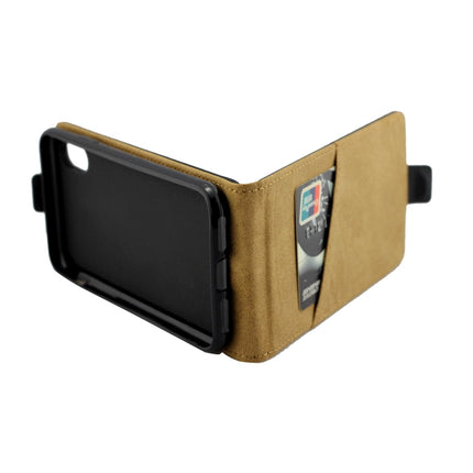 Funda de cuero TPU con tapa vertical y ranura para tarjetas para iPhone XS Max Business Style, para XS Max