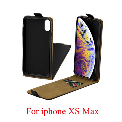 Funda de cuero TPU con tapa vertical y ranura para tarjetas para iPhone XS Max Business Style, para XS Max