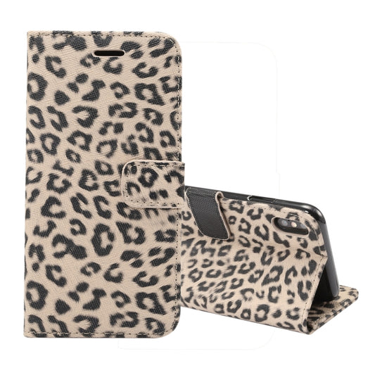 For iPhone XS Max Leopard Pattern Horizontal Flip Leather Case with Holder & Card Slots, For XS Max