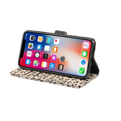 Für iPhone XS Max Leopardenmuster Horizontal Flip Ledertasche mit Halter &amp; Kartenfächern, Für XS Max