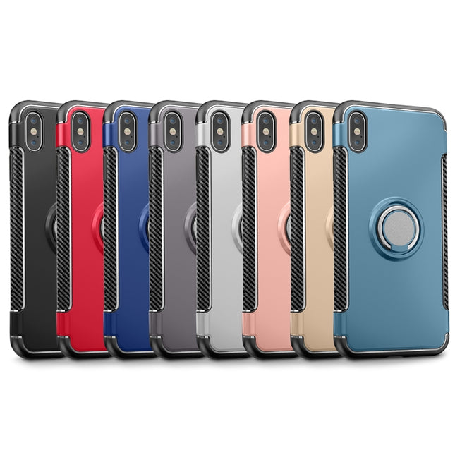 For iPhone XS Max Magnetic 360 Degrees Rotation Ring Armor Protective Case, For XS Max