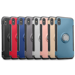 For iPhone XS Max Magnetic 360 Degrees Rotation Ring Armor Protective Case, For XS Max