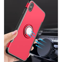For iPhone XS Max Magnetic 360 Degrees Rotation Ring Armor Protective Case, For XS Max
