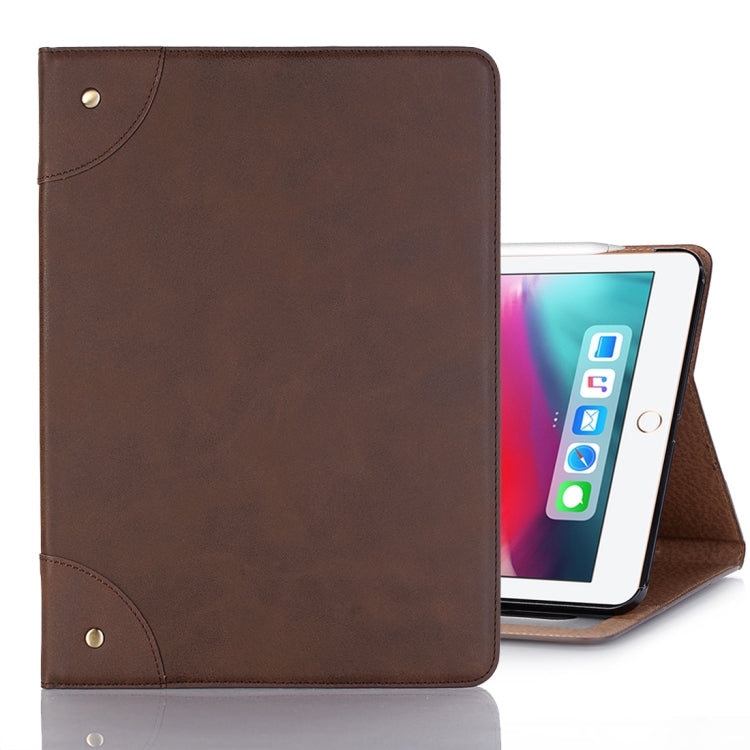 Horizontale Klapphülle aus PU-Leder im Retro-Buchstil für iPad Air 13 2024 / iPad Pro 12,9 Zoll (2018), mit Halterung &amp; Kartenfächern &amp; Geldbörse, für iPad Air 13 2024 / iPad Pro 12,9 Zoll (2018)