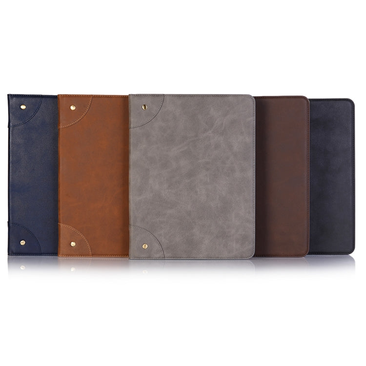 Horizontale Klapphülle aus PU-Leder im Retro-Buchstil für iPad Air 13 2024 / iPad Pro 12,9 Zoll (2018), mit Halterung &amp; Kartenfächern &amp; Geldbörse, für iPad Air 13 2024 / iPad Pro 12,9 Zoll (2018)