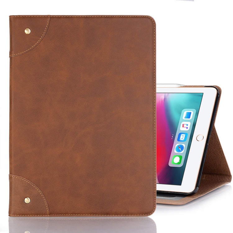 Horizontale Klapphülle aus PU-Leder im Retro-Buchstil für iPad Air 13 2024 / iPad Pro 12,9 Zoll (2018), mit Halterung &amp; Kartenfächern &amp; Geldbörse, für iPad Air 13 2024 / iPad Pro 12,9 Zoll (2018)
