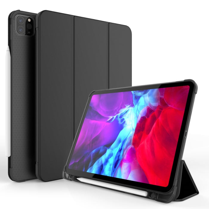Funda protectora de TPU a prueba de golpes con tres pliegues para iPad Pro de 11 pulgadas (2018) / (2020), con soporte y ranura para lápiz, iPad Pro de 11 pulgadas (2018) / (2020)