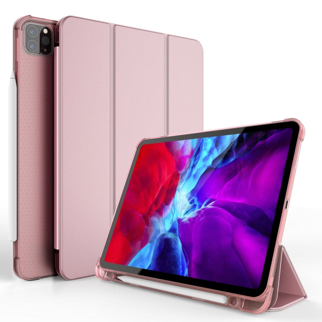 Dreifach faltbare, stoßfeste TPU-Schutzhülle für iPad Pro 11 Zoll (2018) / (2020), mit Halterung und Stiftschlitz, iPad Pro 11 Zoll (2018) / (2020)